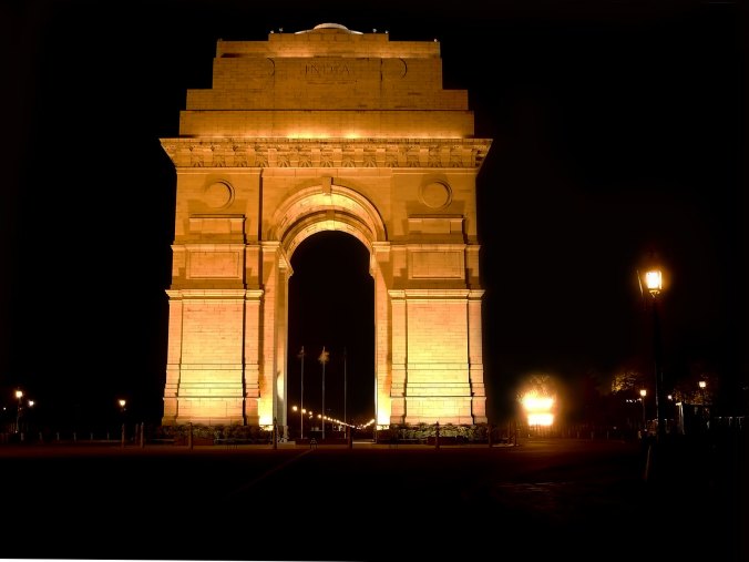 India_Gate_east_face_at_night